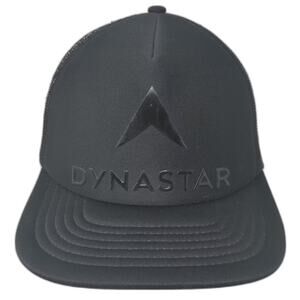 Dynastar Trucker Hat Black OS Snapback 3D Rubber Logo Mesh Adjustable Padded Cap